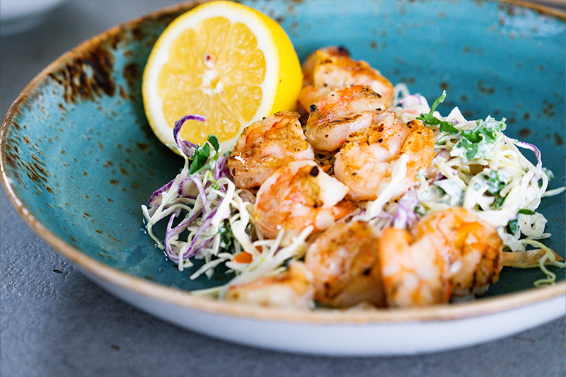 SHRIMP A LA PLANCHA WITH RED CHILES AND GARLIC